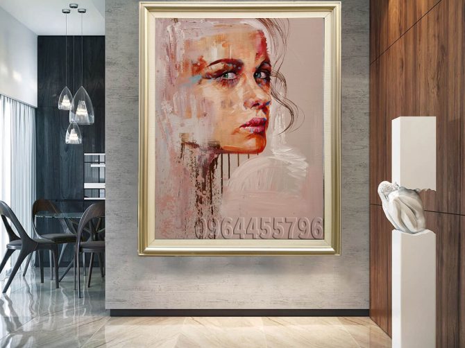 tranh cô gái hiện đại