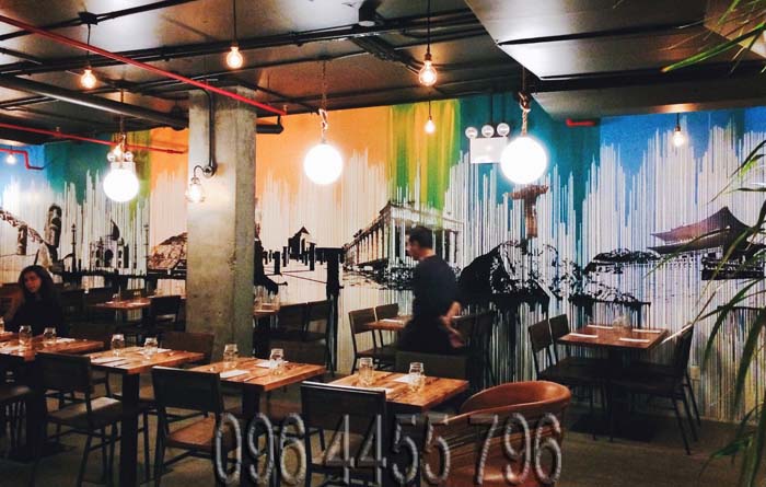 vẽ tranh tường nhà hàng quán ăn cafe-01