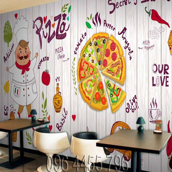 Vẽ tranh tường quán ăn vặt đẹp  sống động  thu hút mọi khách hàng