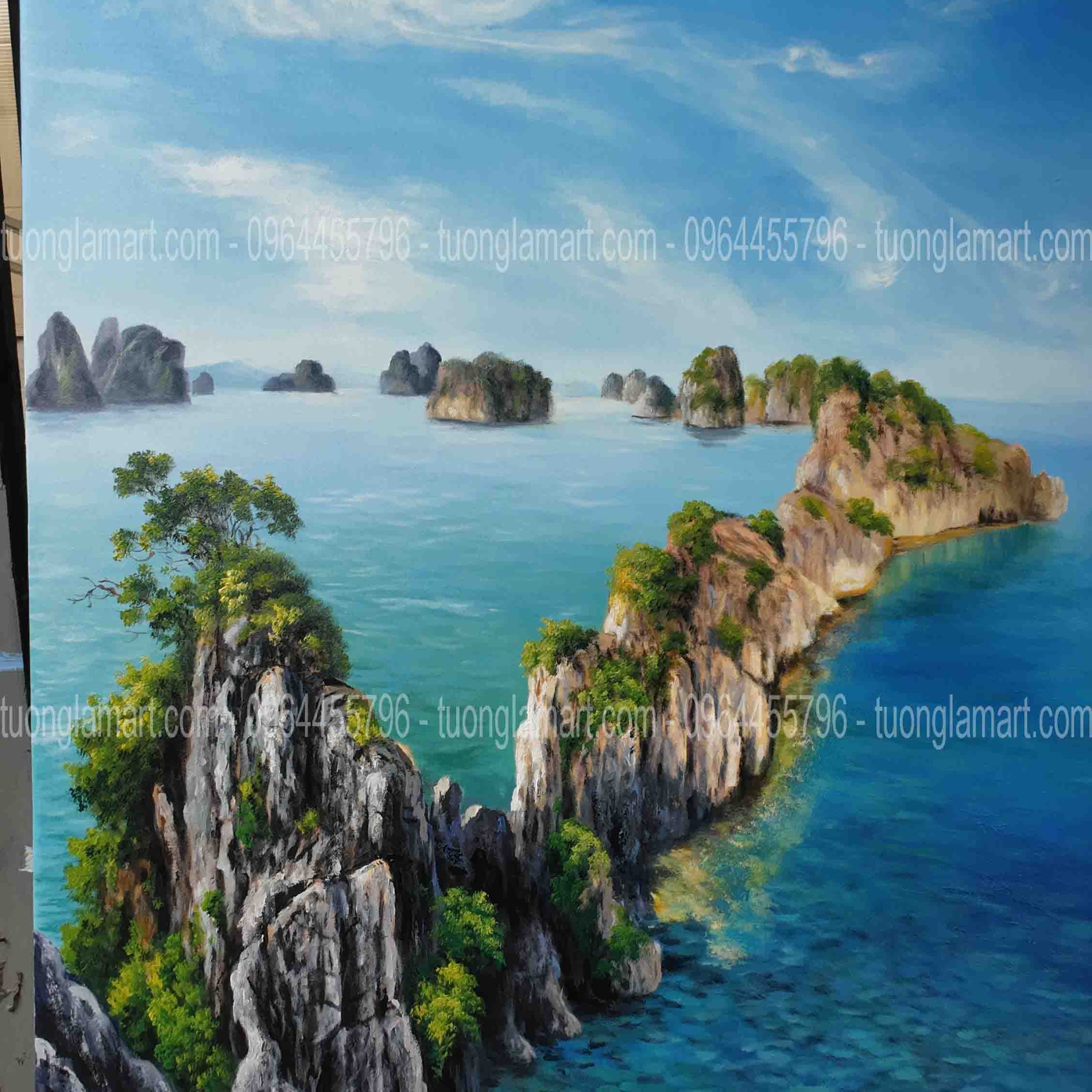 tranh sơn dầu vịnh hạ long