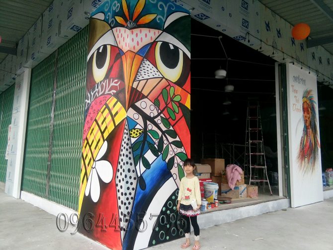 vẽ tranh tường hiện đại