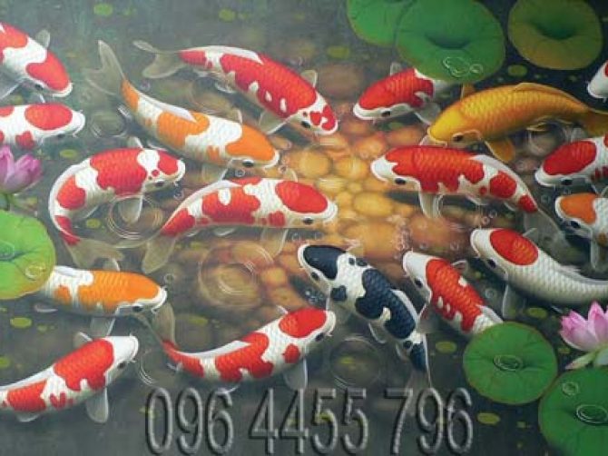 tranh cá cửu ngư quần hội mã 02