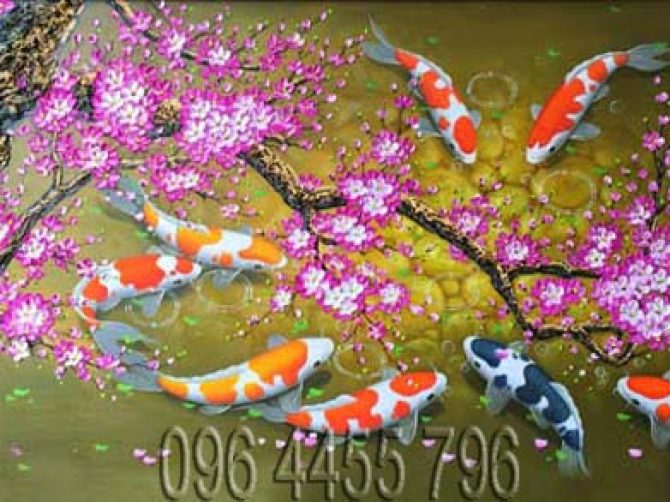 tranh cá cửu ngư quần hội mã 06