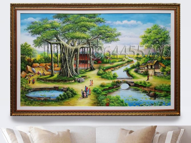 tranh đồng quê khổ lớn