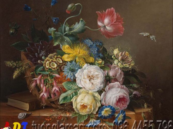 tranh hoa hồng đẹp