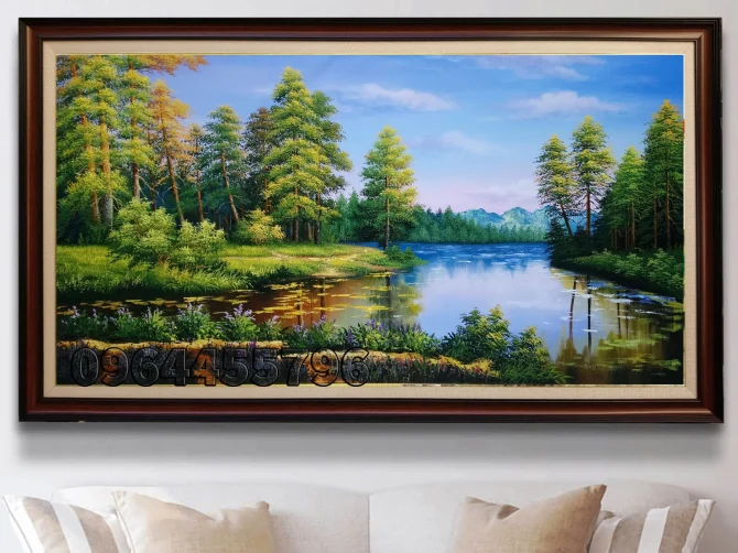 tranh phong cảnh sơn dầu vẽ tay mã PC90