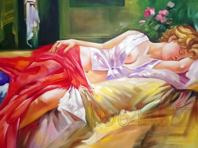 tranh thiếu nữ treo phòng ngủ phòng karaoke