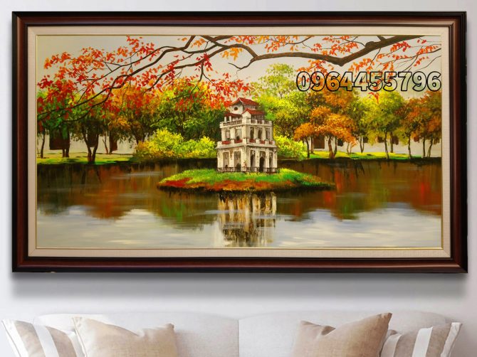 tranh vẽ hồ gươm mã HG01