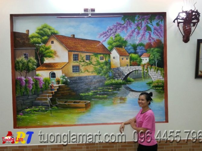 vẽ tranh cảnh quê hương