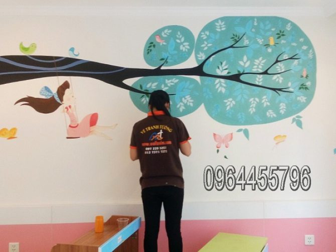 vẽ tranh phòng bé