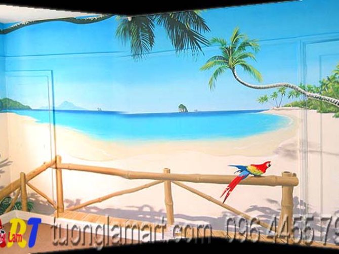 vẽ tranh phong cảnh biển đẹp