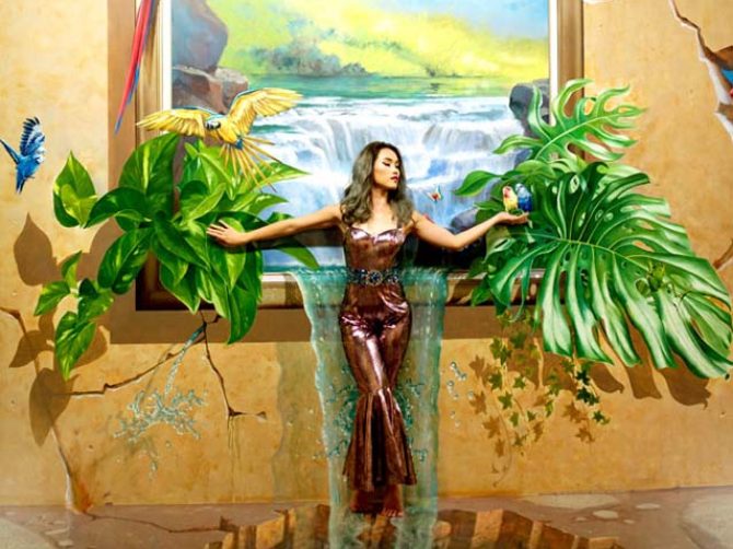 vẽ tranh tường 3d mã 3d13