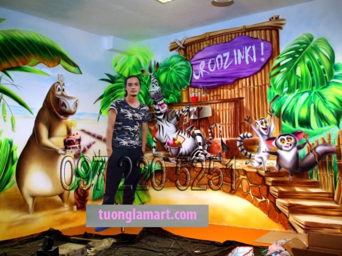 vẽ tranh tường 3d mã 3d01