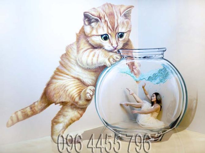 vẽ tranh tường 3d mã 3d03