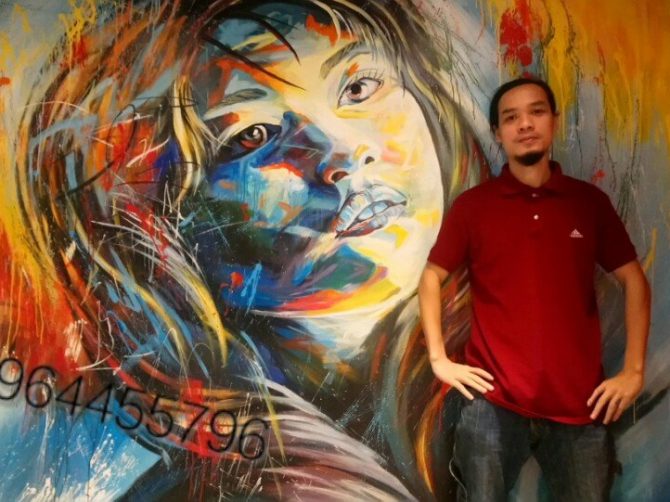 vẽ tranh tường 3d phong cảnh biển