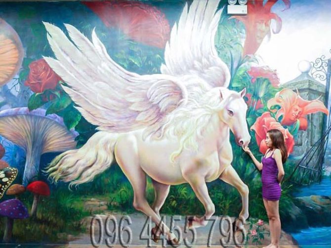 vẽ tranh tường 3d mã 3d04