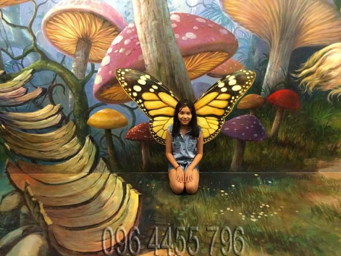 vẽ tranh tường 3d mã 3d06