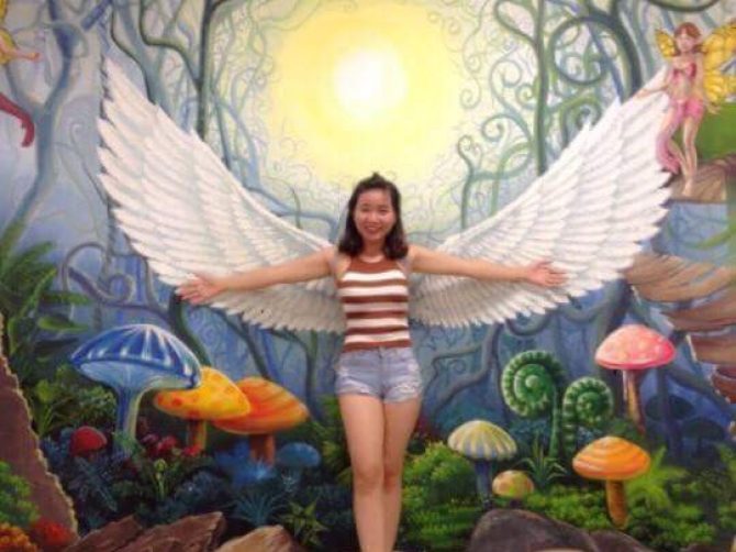 vẽ tranh tường cánh chim 3d