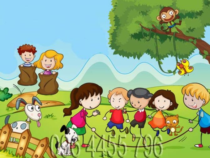 vẽ tranh tường mầm non MÃ15