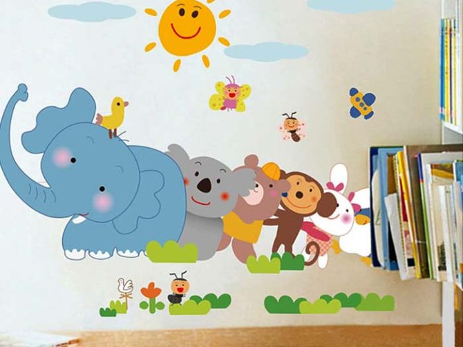 vẽ tranh tường mầm non MÃ15