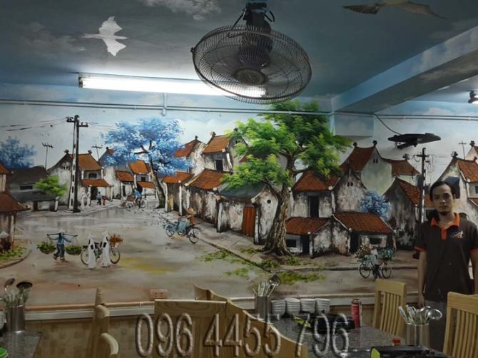 vẽ tranh tường phố cổ hà nội