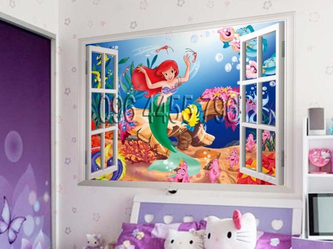 vẽ tranh tường phòng bé mã pb10