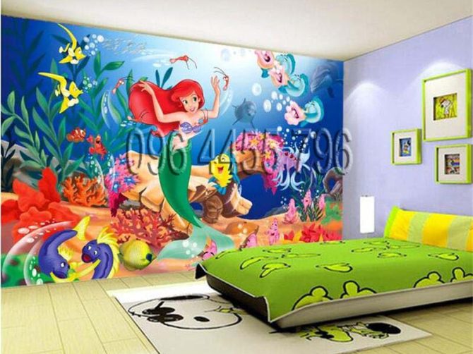 vẽ tranh tường phòng bé mã pb04
