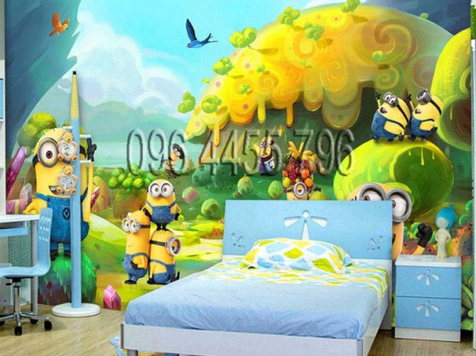 vẽ tranh tường phòng bé mã pb07