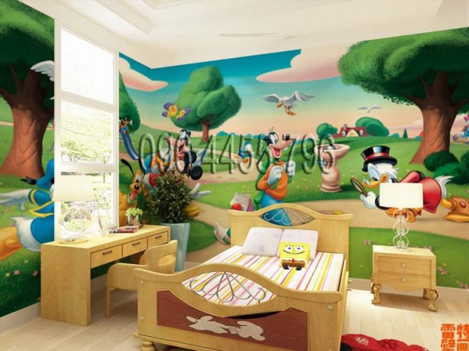 vẽ tranh tường phòng bé mã pb08