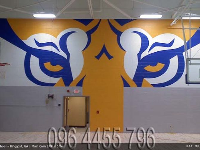 vẽ tranh tường phòng gym mã 01