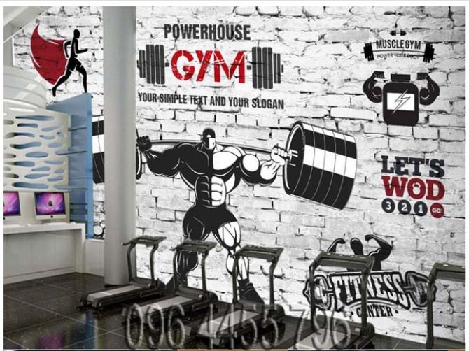 vẽ tranh tường phòng gym mã 03