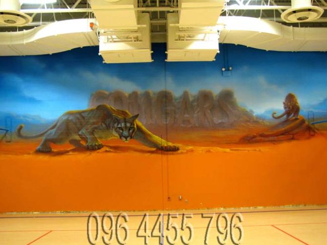 vẽ tranh tường phòng gym mã 11