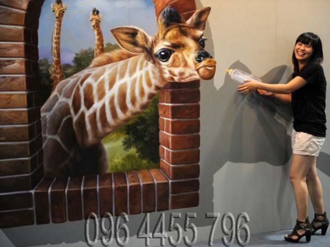 vẽ tranh tường quán cafe-trà sữa mã06