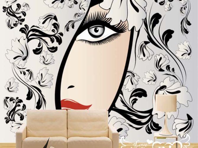 vẽ tranh tường salon tóc mã sl04